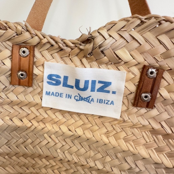 SLUIZ Ibiza Oversized Straw Beach Tote, NEW WITHOUT TAGS - Picture 3 of 8